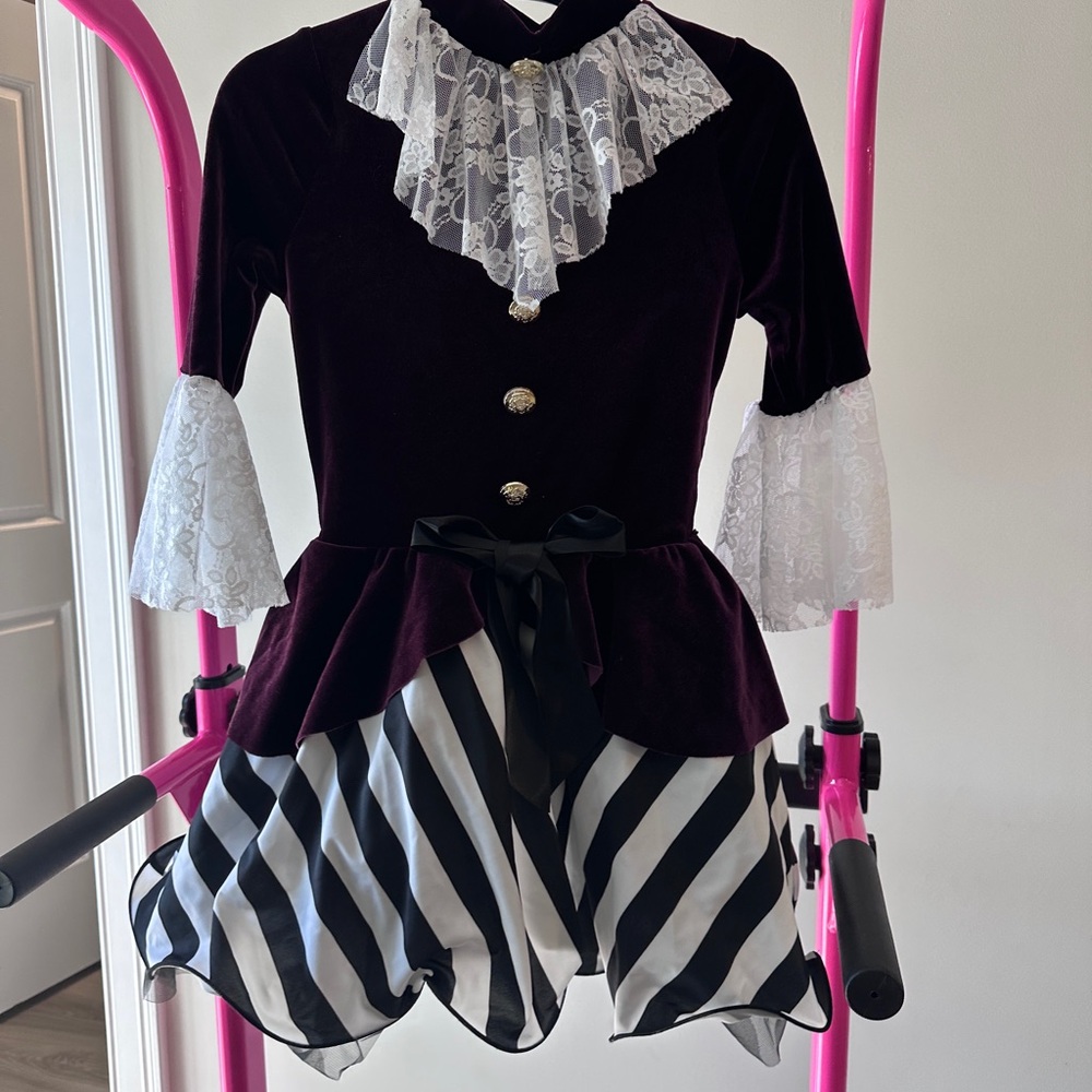 Weissman Burgundy and Black Striped Pirate Costume